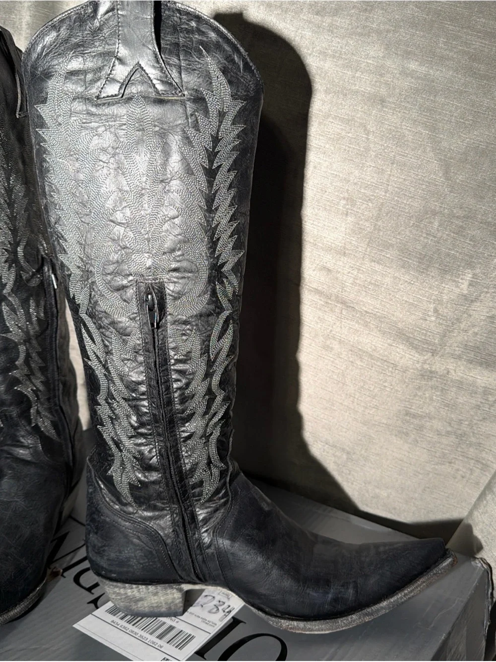 Old Gringo Women’s Black Mayra Tall Western Cowgirl Pointed Toe Boots 10.5B